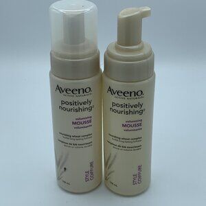 Aveeno Positively nourishing Volumizing Mousse Foam 198ml (Lot of 2)